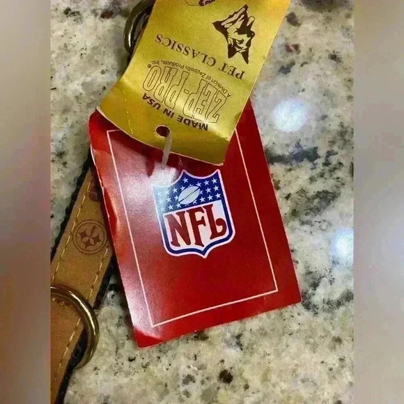 Leather PittsburgSteelers Dog Collar NWT - Picture 4 of 5